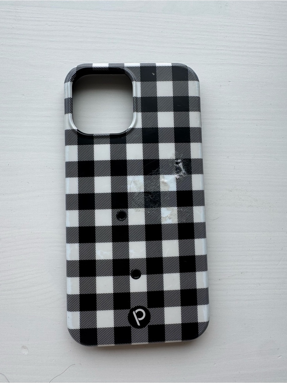 Plaid Black & White Loopy Phone Case — iPhone 12 Pro Max